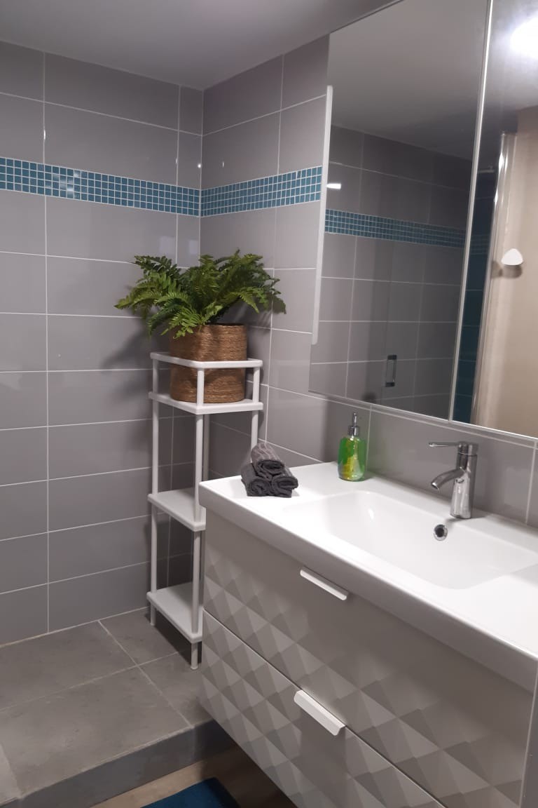 Salle d'eau avec douche à l'italienne