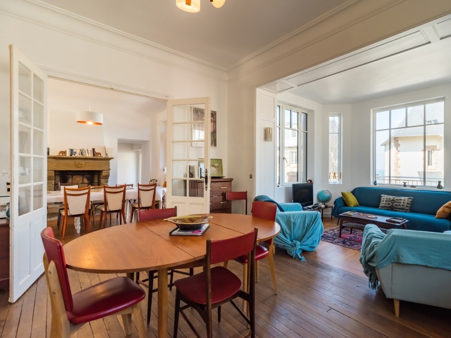 VILLA PERROSIENNE VUE MER - 12 personnes - PERROS-GUIREC - COTES D'ARMOR - BRETAGNE - salon bow window