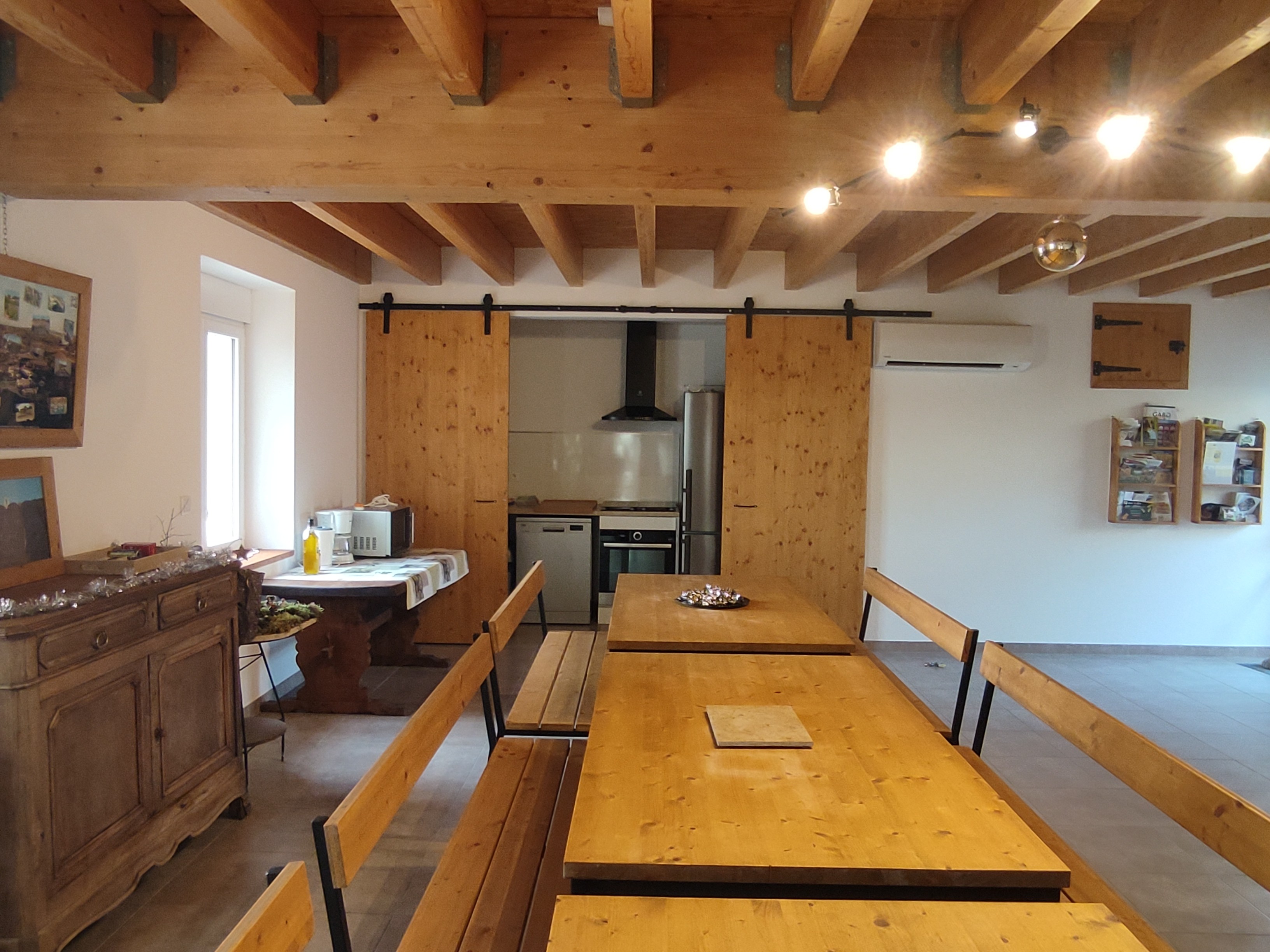 Common room View of kitchen area