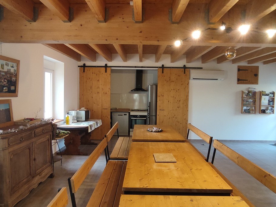 Common room View of kitchen area