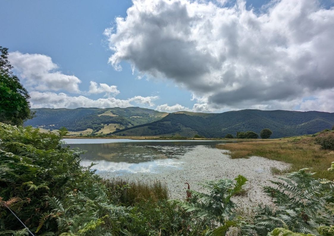 Mountain lake near Puy Mary in the heart of the Cantal volcanoes at Le Claux
