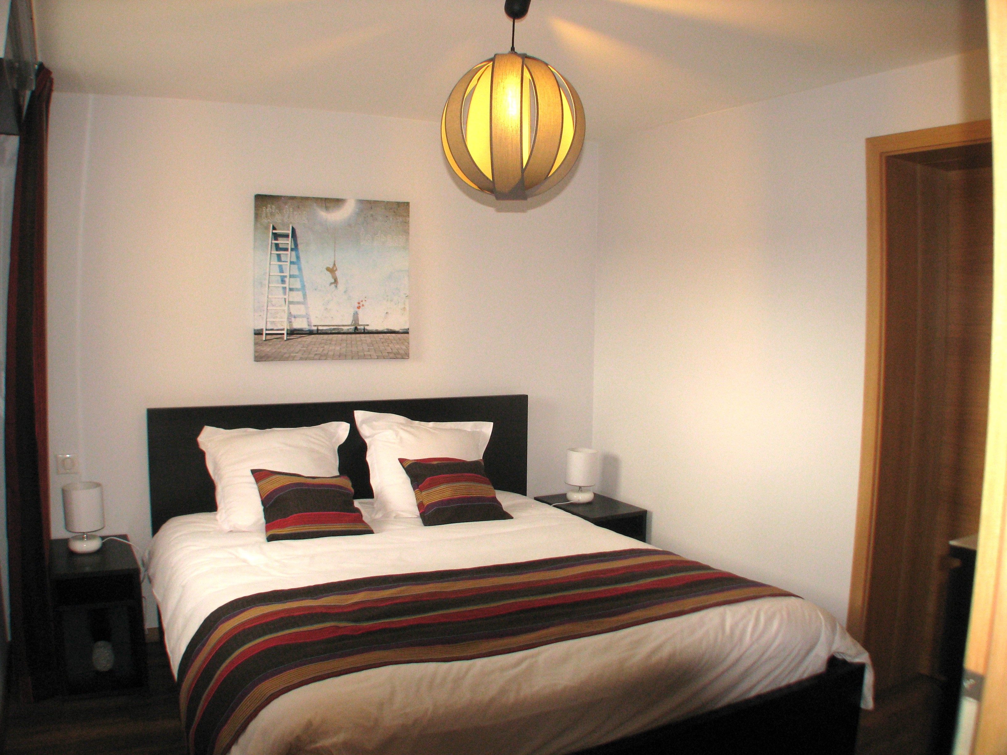 First bedroom with queen-size bed. Rest and comfort