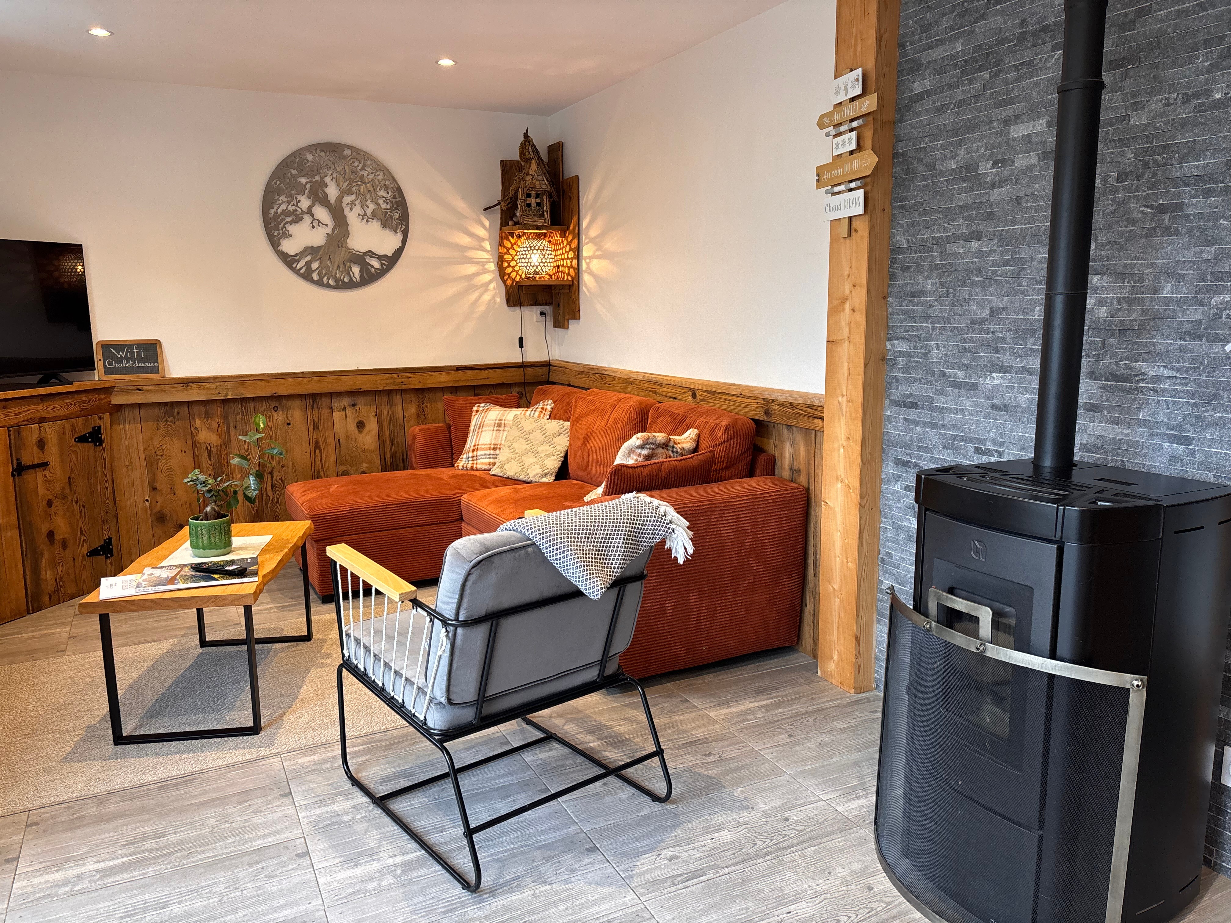 Poêle à pellets  - Chalet des Rives, La Bresse, Vosges
