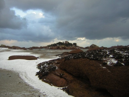 il a neigé à Trégastel