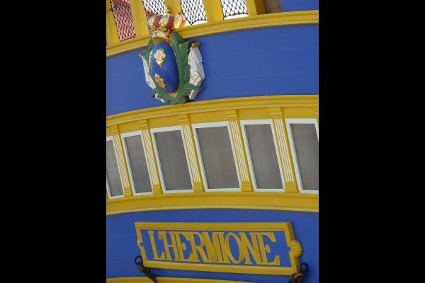 L'Hermione vue sur la poupe