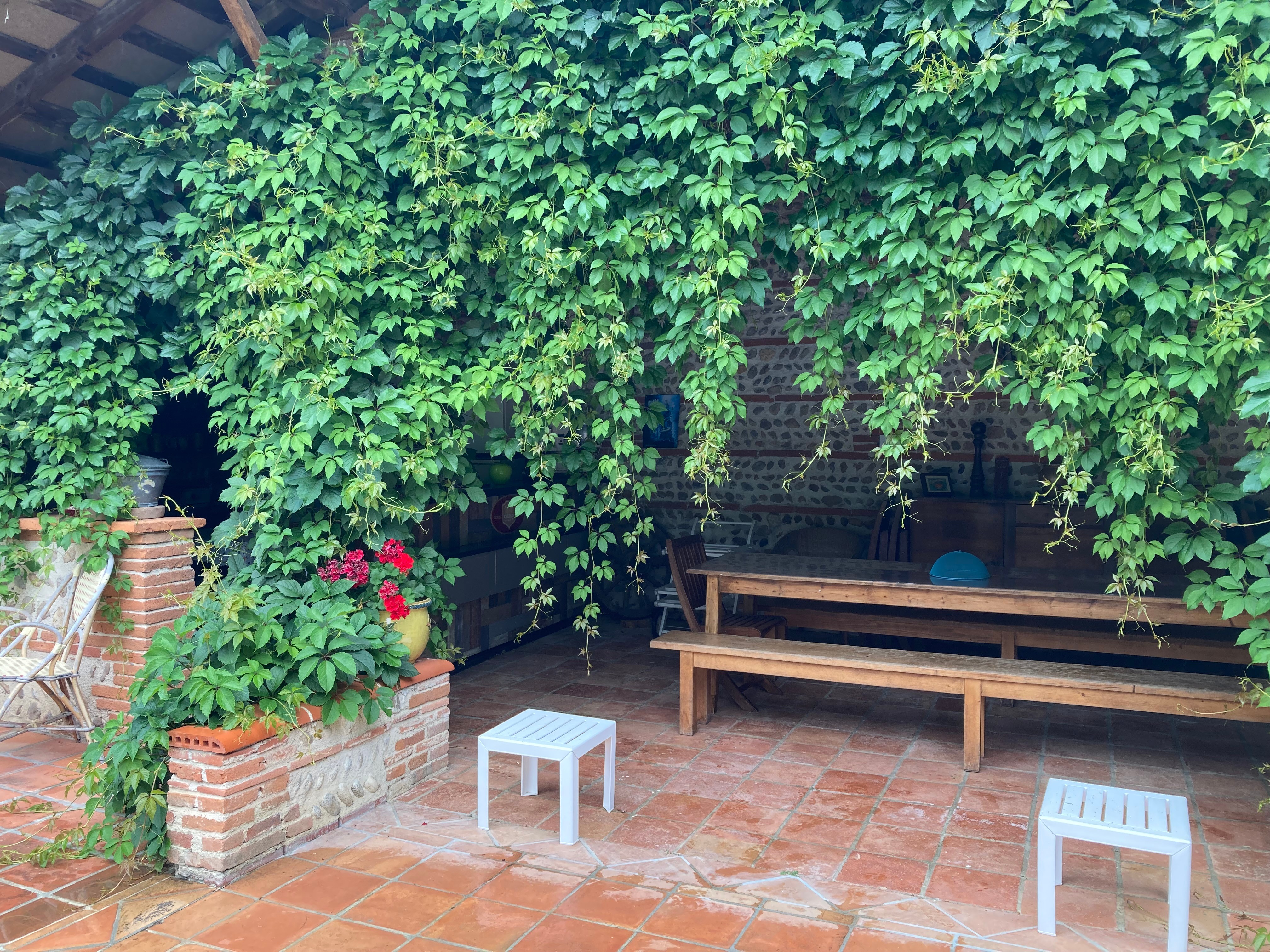 Summer terrace and barbecue area