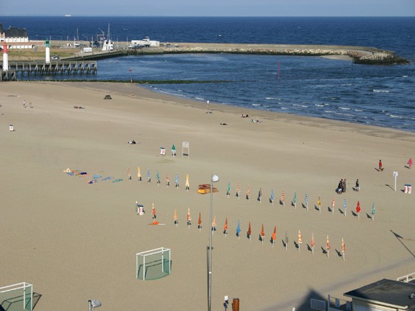 La plage vue de la terrasse