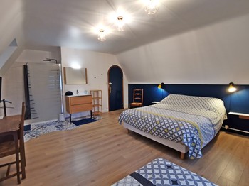 Chambre Cassiopée - Lit 160 + Lit 90 + TV + SDE dans la chambre