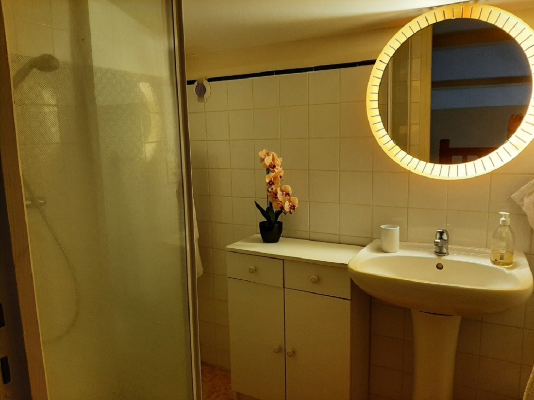 "La Petite Eau" holiday cottage in Charbonnier-les-Mines, near Issoire, Puy-de-Dôme: Bathroom