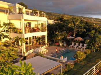 facade couché soleil