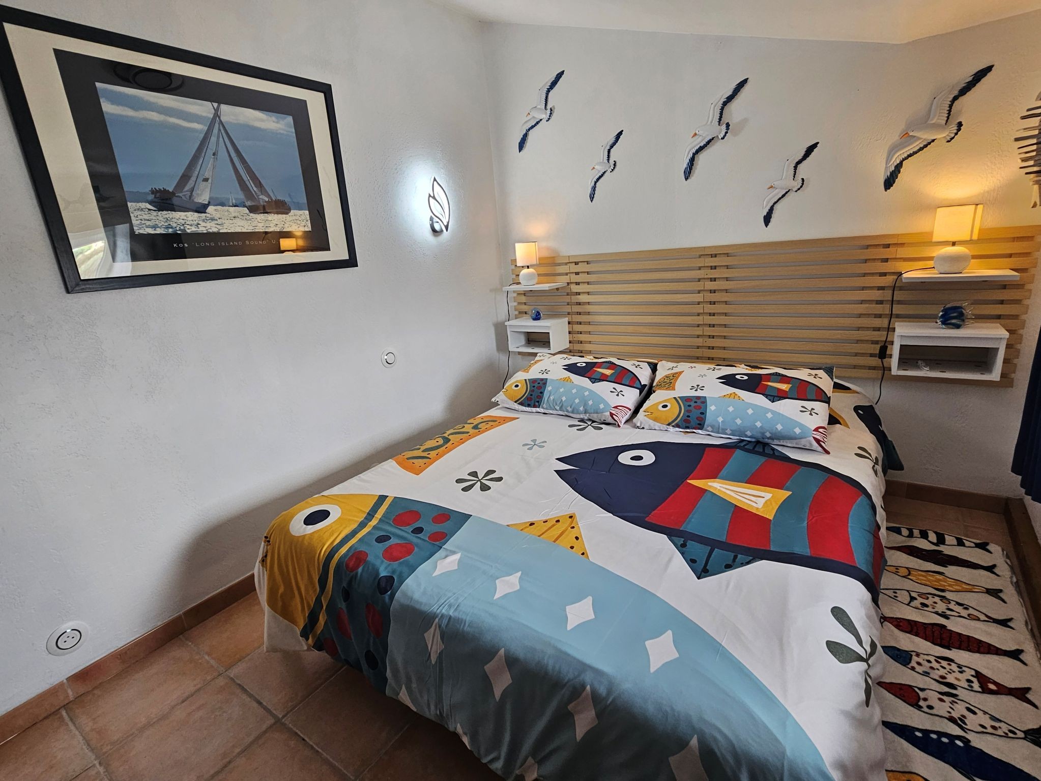 La chambre pour 2 avec lit 160x200 du Cottage Etang Salé en Charente maritime