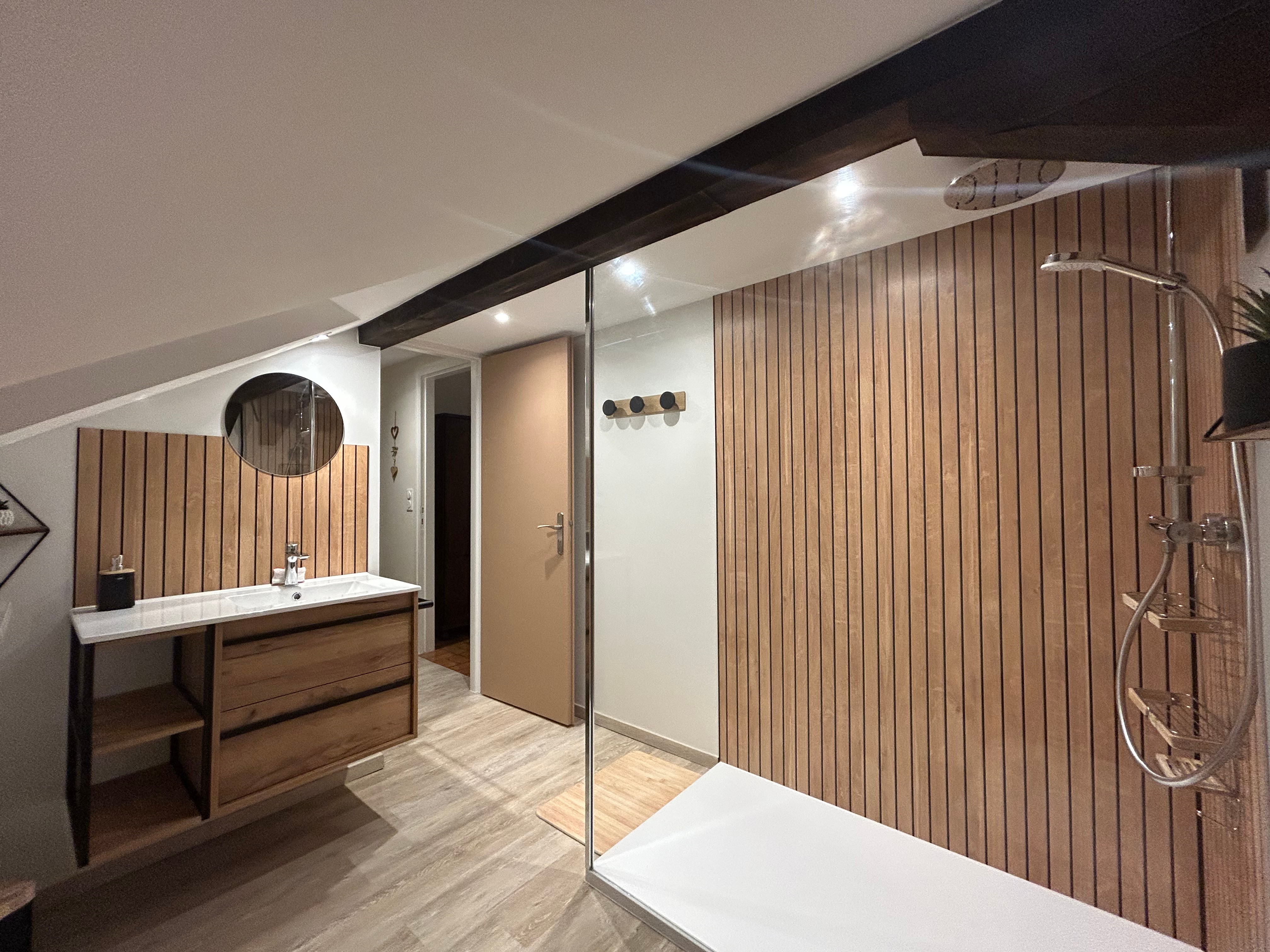 Shower room – "Plein Sud" group holiday cottage between the Vosges and Alsace