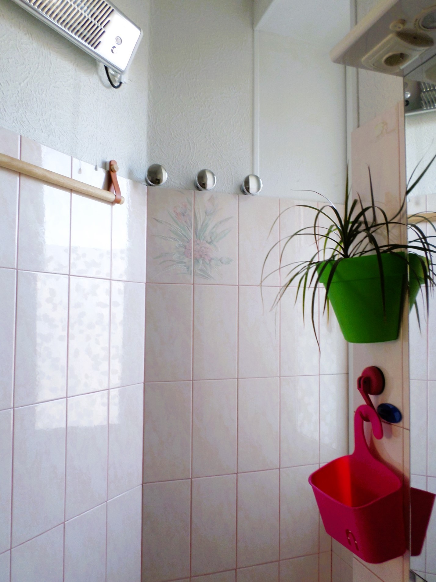 Salle d'eau avec  douche. WC séparés.