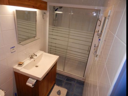 the shower room adjoining the bedroom
