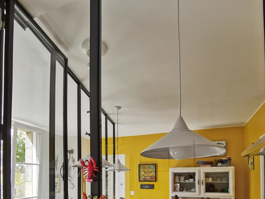 kitchen area with coffee machine