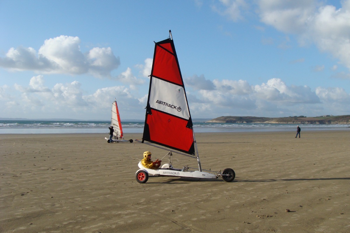 Char à voile plage de Sainte-Anne-la-Palud