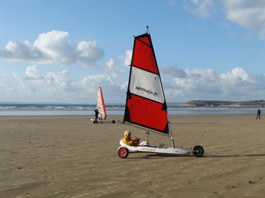Char à voile plage de Sainte-Anne-la-Palud
