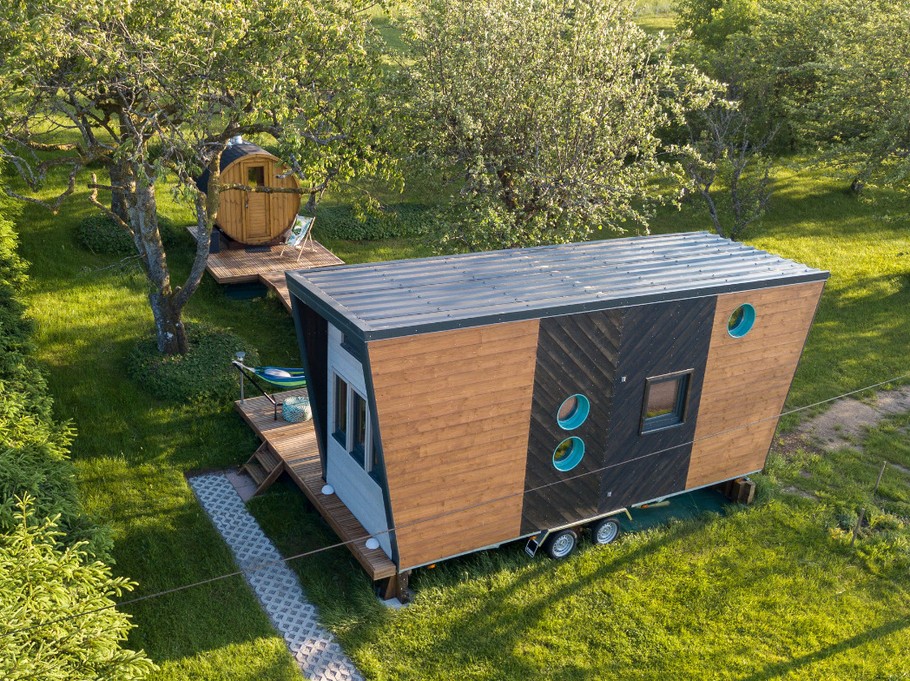 Extérieur vue drône - Tiny House O Ptit Nid Milie