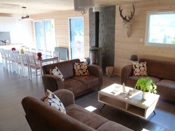Pièce de vie - Chalet les Biches Emma - Gérardmer Vosges