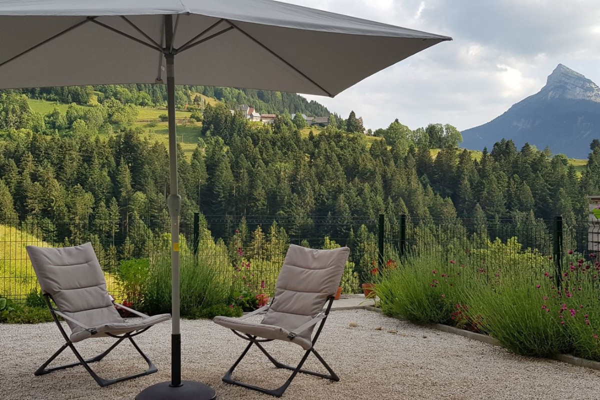 Terrasse face à Chamechaude