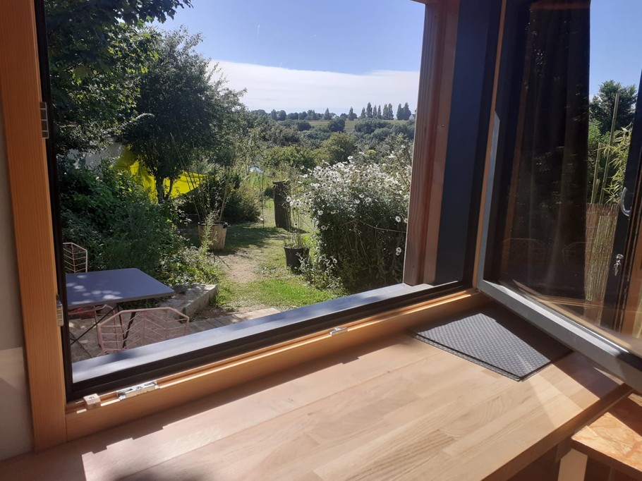 Le coin bureau ouvert sur le jardin