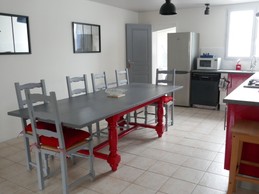 Séjour/cuisine avec accès au patio