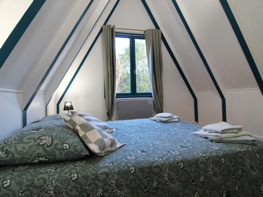 Chambre Verte - Chalet atypique en A, l'Armorique, en pleine nature dans les Vosges