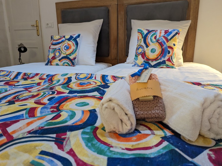 The Brooklyn master bedroom suite on the first floor of Bello Viso in Gironde, near St Emilion