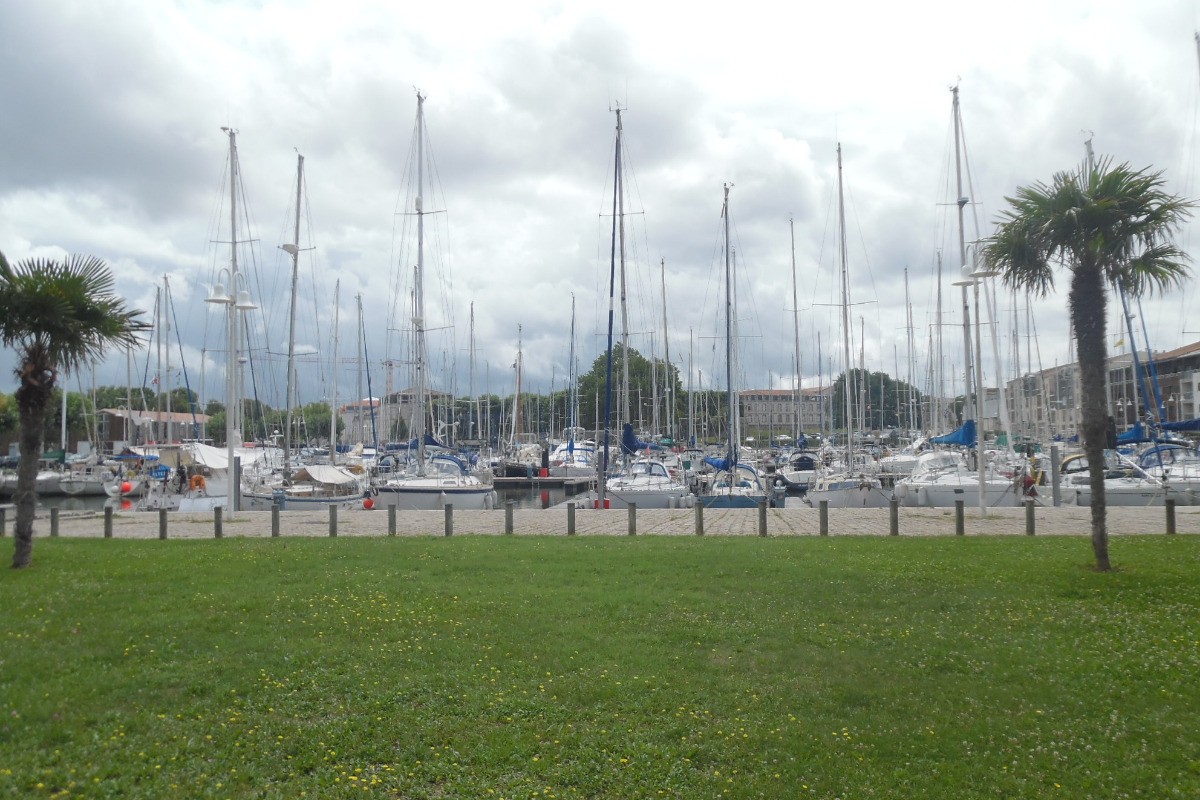 vue de la terrasse vers le bassin de plaisance