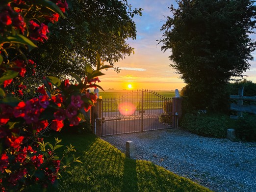 couché de soleil au Clos Brayon