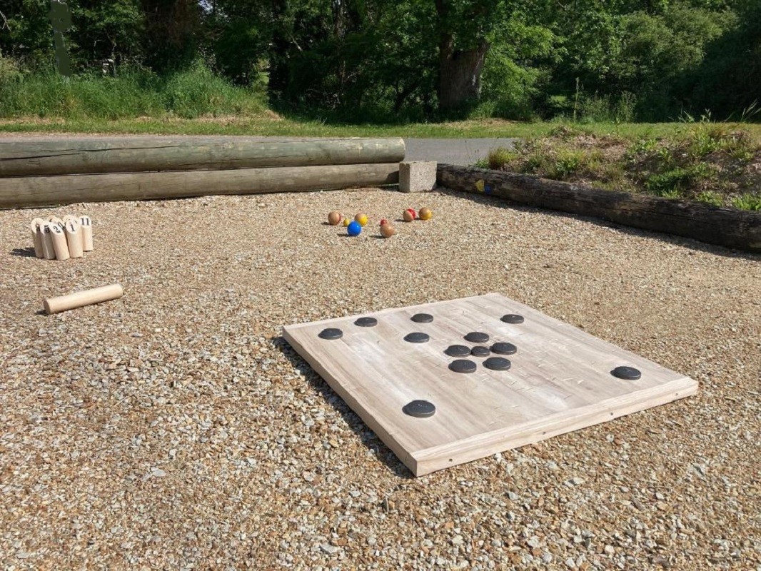 Terrain de pétanque de jeu de palets