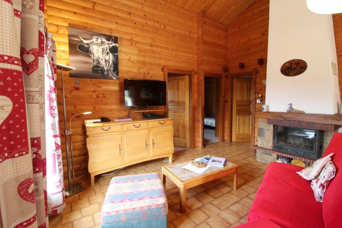 Séjour / Salon au coin du feu - Chalet Stuga