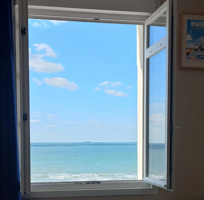 Vue sur mer depuis notre studio