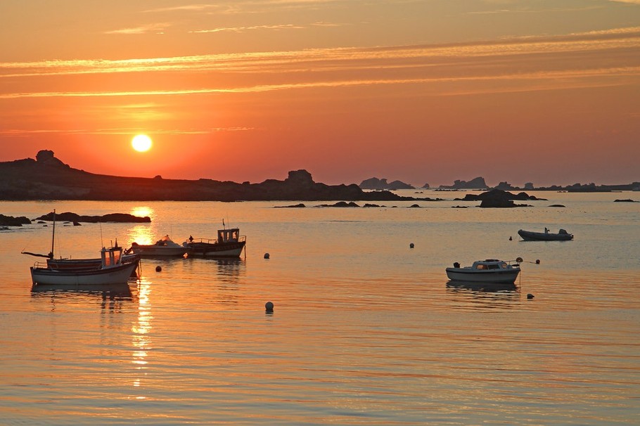 Coucher de soleil sur Plougasnou