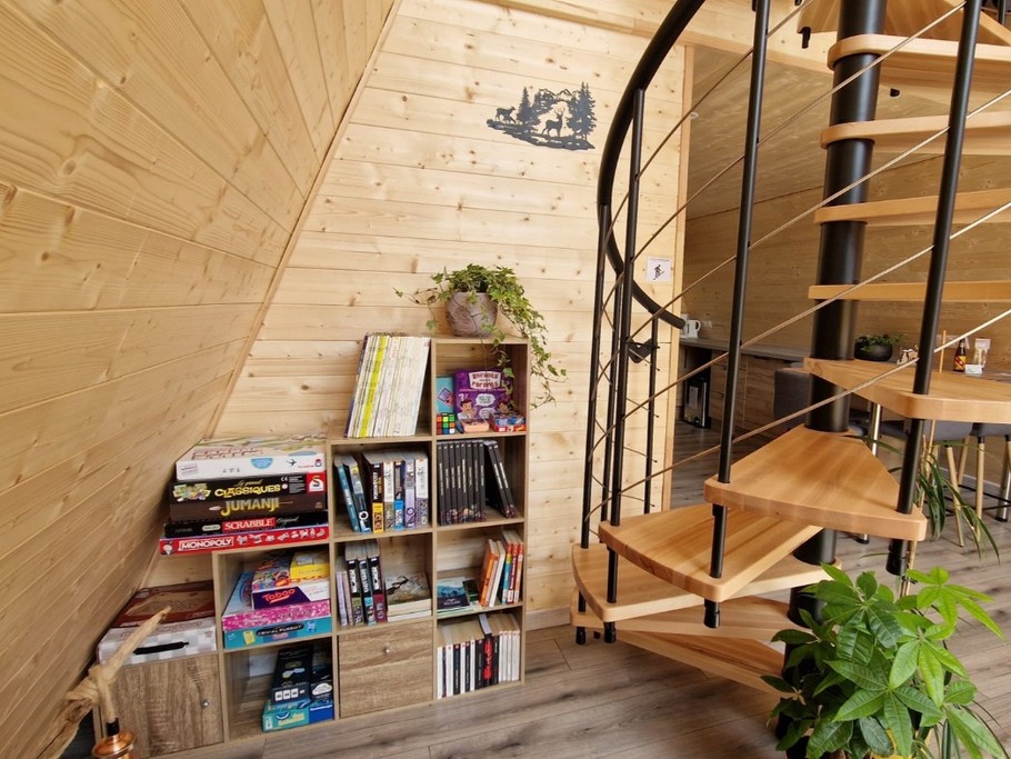 Chalet Chevreuil - Espace bibliothèque et jeux