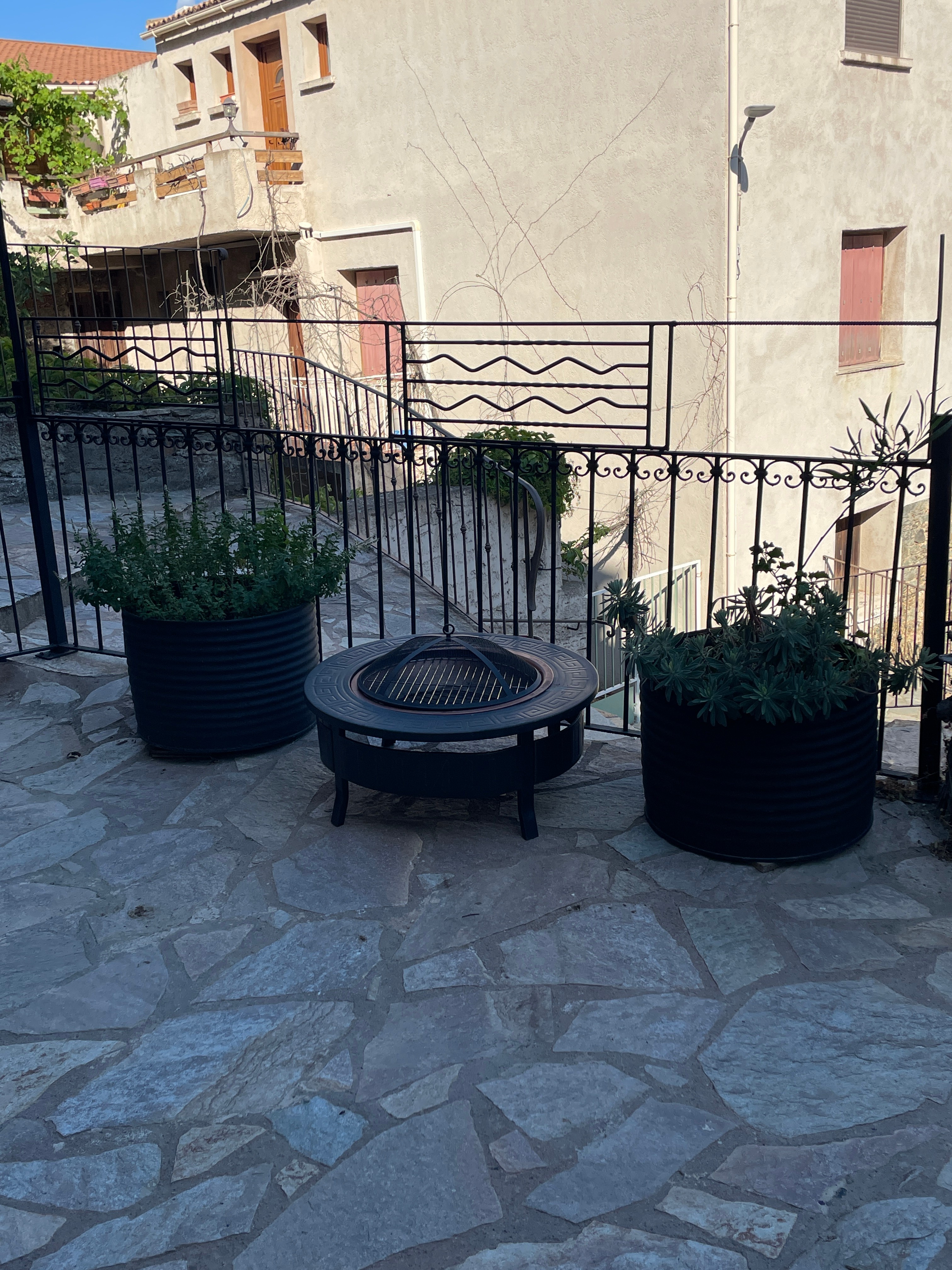 Le Brasero sur la terrasse