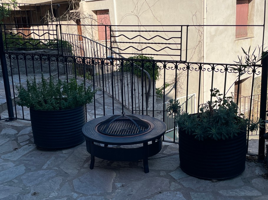 Le Brasero sur la terrasse