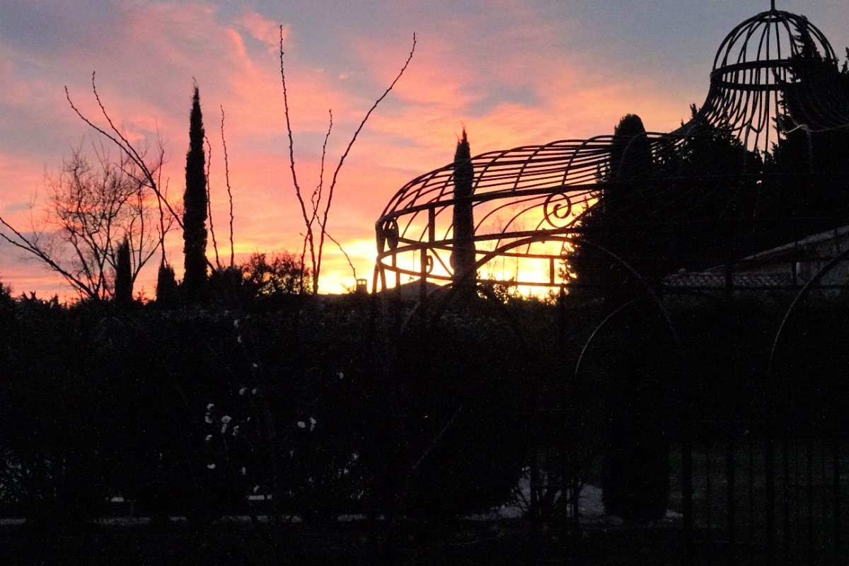 Coucher de soleil sur la gloriette