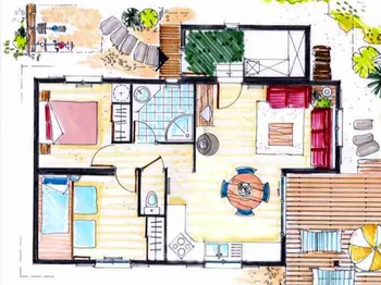 Plan intérieur de tous nos chalets