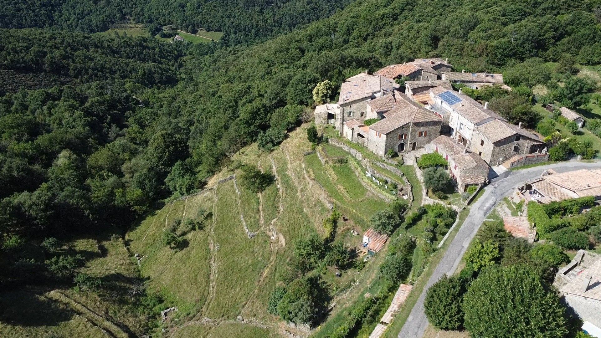 Le hameau vu du ciel