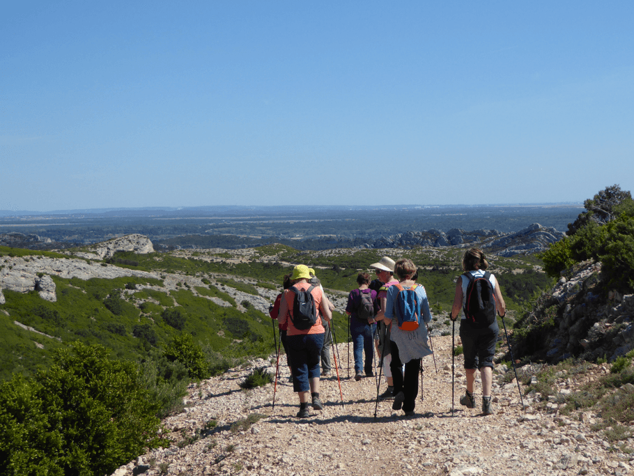 Marche nordique dans les Alpilles
