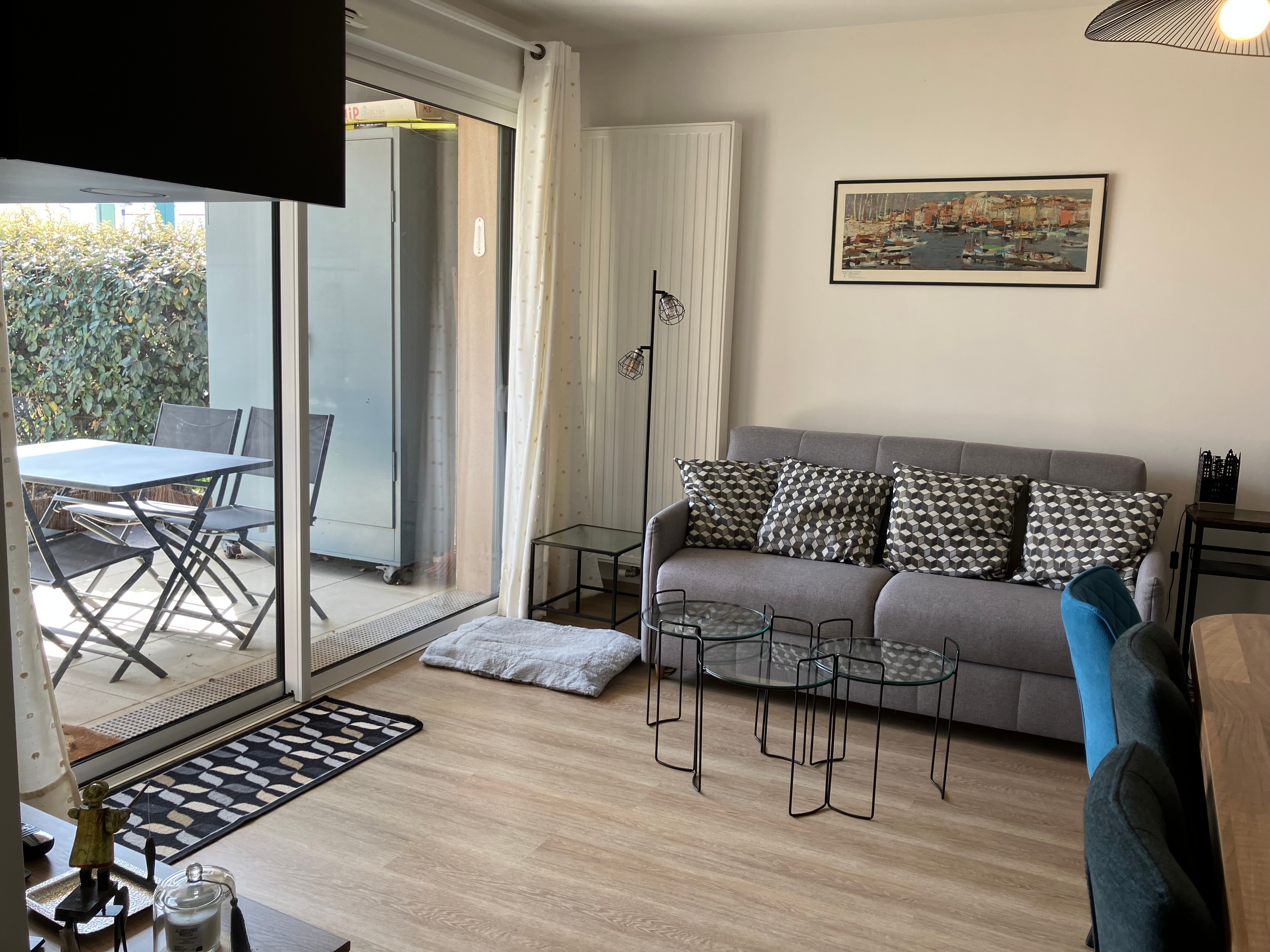 Living room with sofa bed