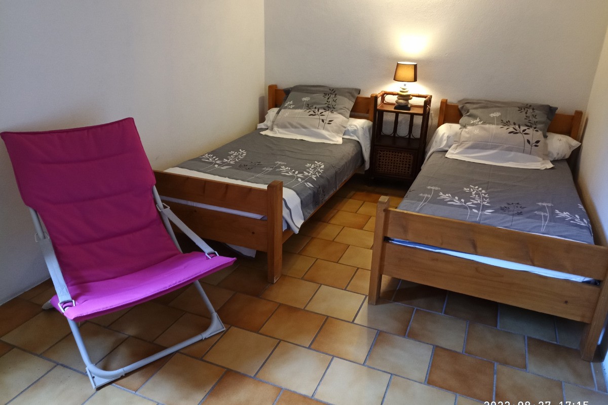 Gite - chambre 2 lits simples -