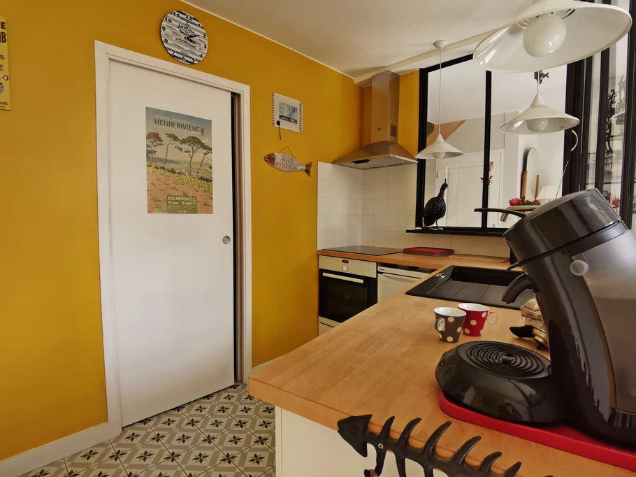 kitchen with coffee machine