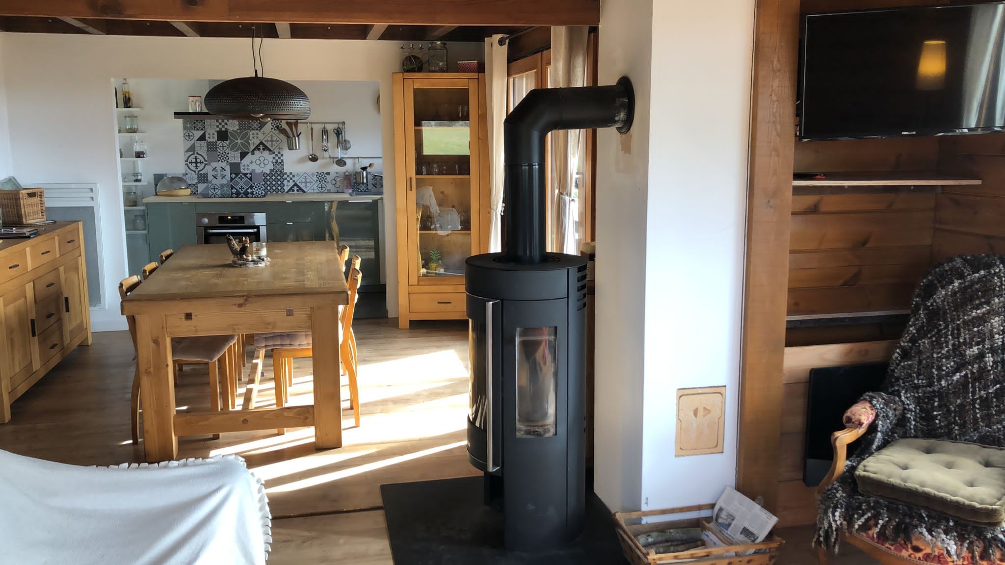 Salon/ séjour - Gîte chalet paisible