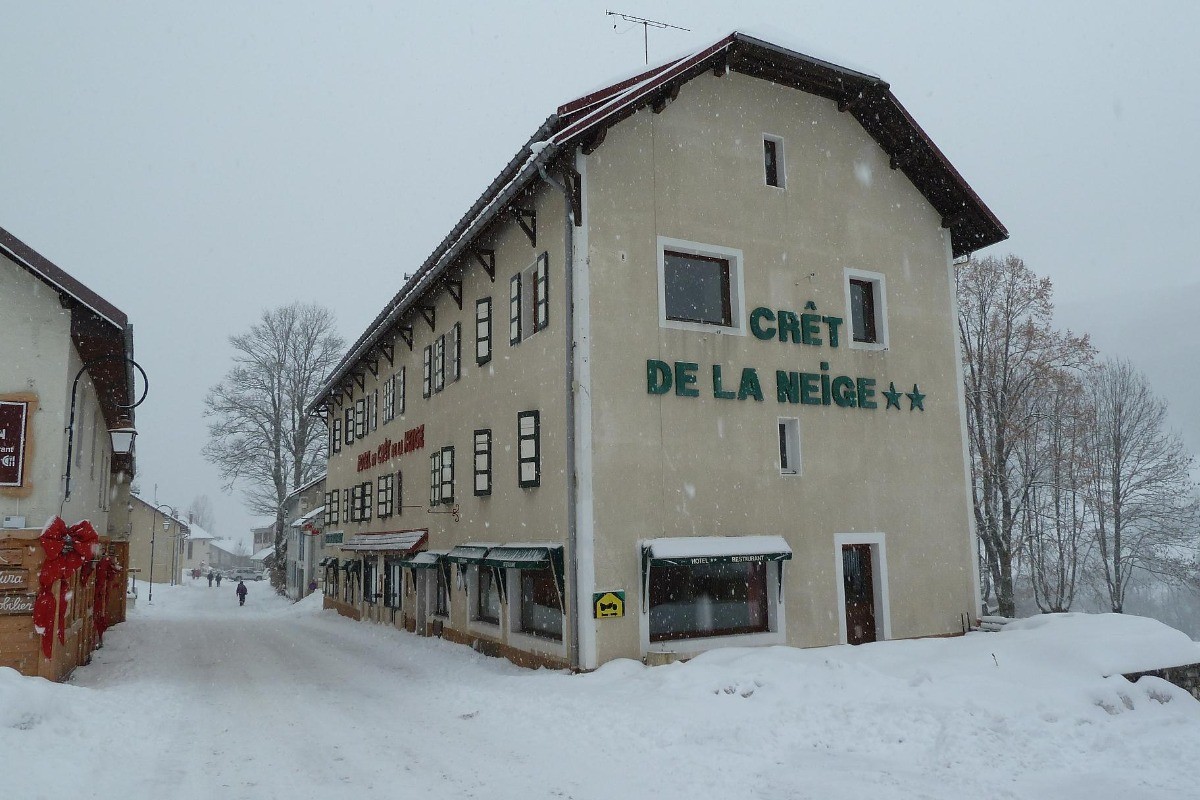 Le Crêt de la Neige en hiver
