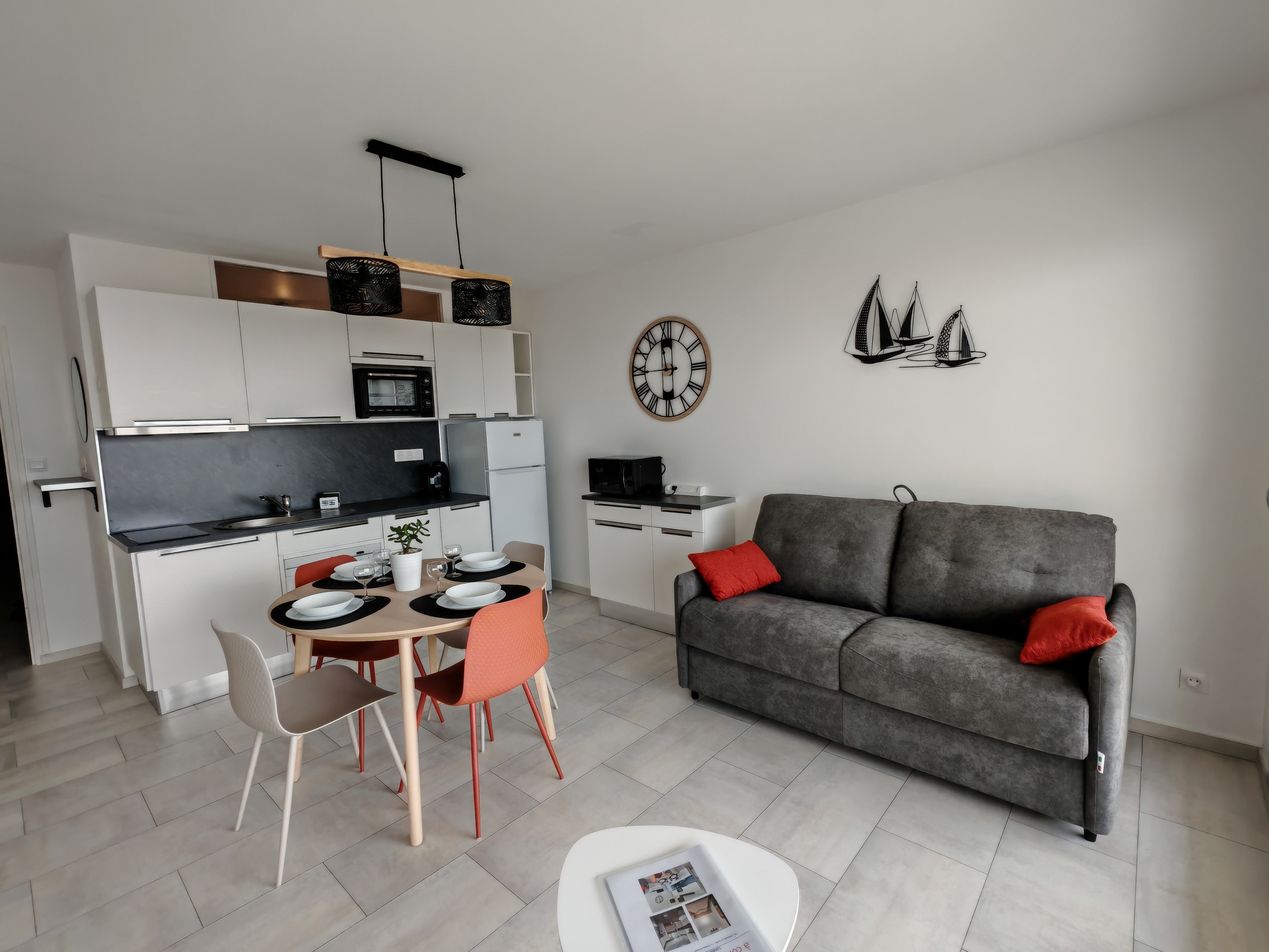 Living room with sofa bed