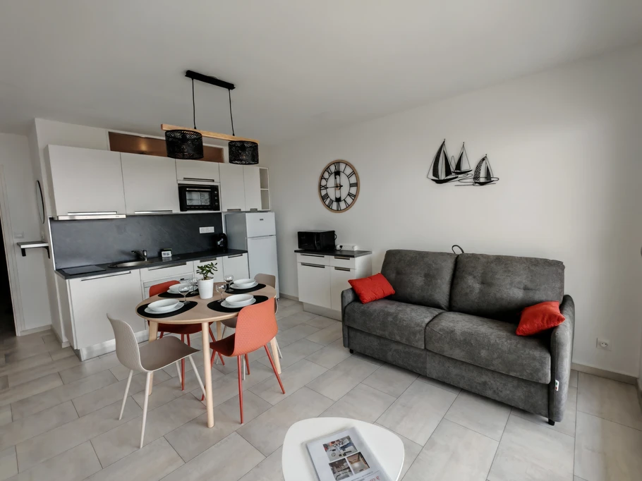 Living room with sofa bed