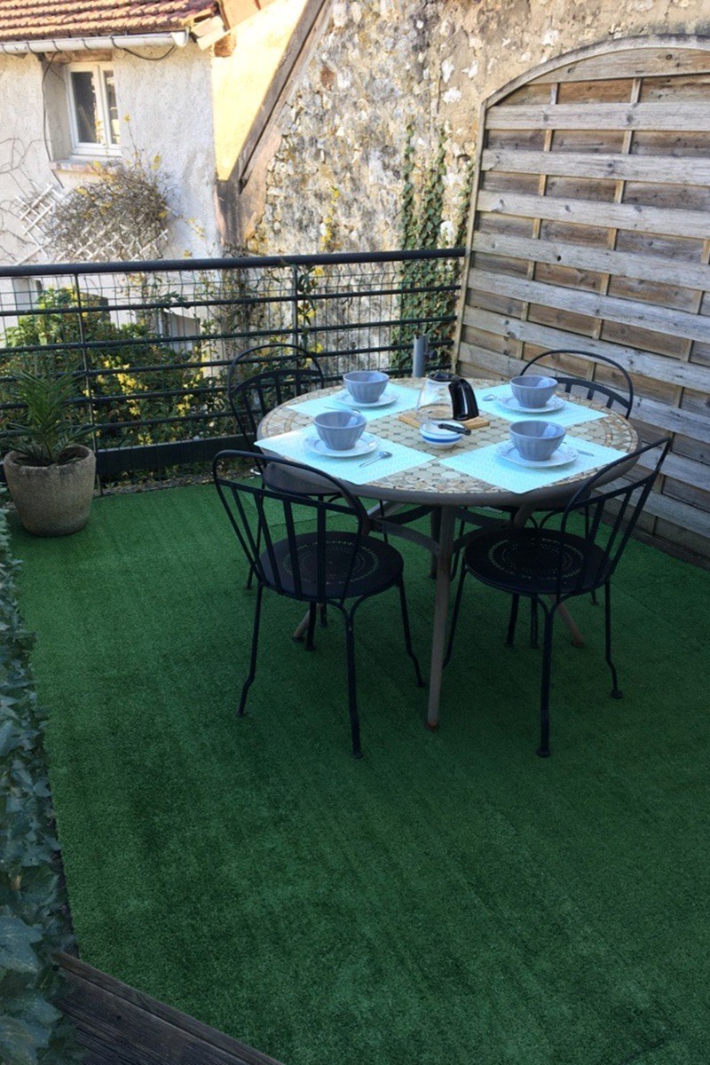 Petit déjeuner sur la terrasse Agapanthes