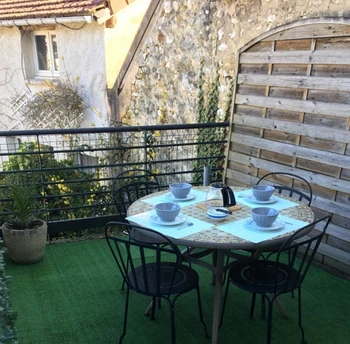 Petit déjeuner sur la terrasse Agapanthes